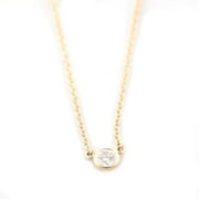 18Y ダイヤモンド バイ ザ ヤード ペンダント 0.14ct 41cm 10769345