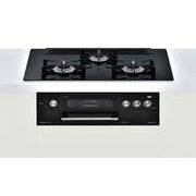 ガスビルトインコンロ 「デリシア」 都市ガス12/13A用 天板幅75cmタイプ ガスビルトインオーブン接続可タイプ RHS71W22E1R2-BW/13A