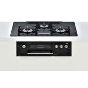 ガスビルトインコンロ 「デリシア」 プロパンガスLPG用 AC100V電源タイプ 天板幅75cmタイプ ガスビルトインオーブン接続不可タイプ ダッチオーブン付属 RHS72W22E5V2D-BW/LP