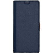 Galaxy Note9 手帳型ケース +COLOR 薄型 サイドマグネット ネイビー 4510GXN9BO (NV×BR)