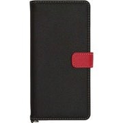 Galaxy Note9 手帳型ケース +COLOR 耐衝撃吸収 BK×RD 4511GXN9BO (BK×RD)