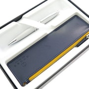 カレイ オールオーバーサテンクローム AT0112-16/Z2 ボールペン ジッパーペンケースブルー付 AT0112-16/Z2