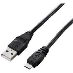 USB2.0ケーブル A-microBタイプ ノーマル 1.5m U2C-AMB15XBK