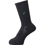 XAS357 9082 24cm [カラーソックス25 ブラック×グリーン]