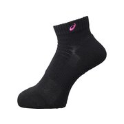 XAS457 9016 22cm [カラーソックス10 ブラック×ローズピンク]