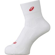 XBS419 0123 [ソックス16 メンズ 26cm(25～27cm) ホワイト×レッド]
