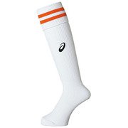 XSS097 0120 [ストッキング メンズ 26cm（25～27cm） ホワイト×オレンジ]