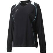 XW6419 9041 [W'SプラシャツLS レディース Sサイズ  BLACK/ISLAND BLUE/FIERY RED]