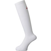 XWS627 0123 [着圧ハイソックス メンズ 22cm ホワイト×レッド]