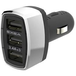 EM-156 [車載用充電器 EXEA（エクセア） インジケーター搭載 3口モニターUSBポート USB合計最大7.2A]