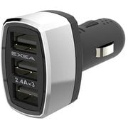 EM-156 [車載用充電器 EXEA（エクセア） インジケーター搭載 3口モニターUSBポート USB合計最大7.2A]