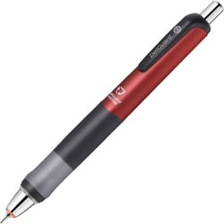シャープペン 芯が折れないシャープペンシル デルガード タイプGR 0.5mm ノック式 2層構造のグリップ付き 本体色：レッド P-MA93-R
