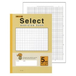 セレクト学習帳 5mm方眼 クリーム 十字リーダー 10ミリ実線罫 応用罫 EH-5C