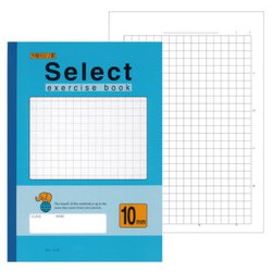 A4 セレクト学習帳 10mm方眼 ブルー 10mm実線罫 SH-10B