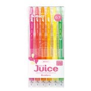 ボールペン ジュース0.7mm 蛍光カラー6色セット LJU60F-6CK