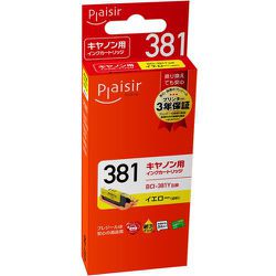 互換インクカートリッジ キヤノン BCI-381Y イエロー（染料） PLE-C381Y