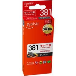 互換インクカートリッジ キヤノン BCI-381GY グレー（染料） PLE-C381GY