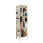 FL0359120 [バッグ収納ラック3列 ホワイト]