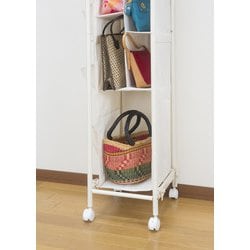 バッグ収納ラック3列 0359120 ホワイト　台湾製 バッグ収納ラック3列 0359120 ホワイト 台湾製 バッグ収納ラック