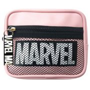 SPAP1365MARVEL LOGO PINK Square pouch Mesh pocket [キャラクターグッズ]