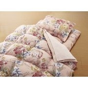 FL0345510 [毛布&敷きパッド付きやわらかフェザー掛け布団寝具 シングル9点セット ピンク]