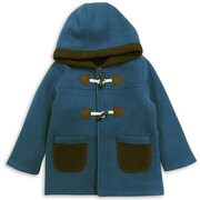 530402 [ フリース裏ボアダッフルコート ブルー110cm]