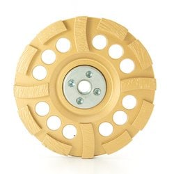 鬼削り プレミアム ダイヤモンドカップ 十字型 フランジ付 研削用 100mm