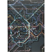 鉄道路線図ノートA5首都圏 日本語 ブラック RNASJB
