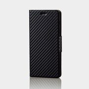 Galaxy Feel2 ソフトレザーカバー 薄型 磁石付 カーボン調ブラック PD-SC02LPLFUCB