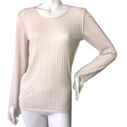 SleepLab 指穴背当て付長袖Tシャツ 830-818 M アイボリー