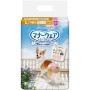 マナーウェア 女の子用 Lサイズ チェック 32枚 [犬用紙おむつ]