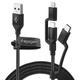 3in1急速充電ケーブル Mirco&TYPE-C&lightning対応 C10i3 ブラック 000CB22774