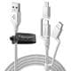 3in1急速充電ケーブル Mirco&TYPE-C&lightning対応 C10i3 シルバー 000CB23017