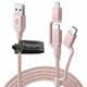 3in1急速充電ケーブル Mirco&TYPE-C&lightning対応 C10i3 ローズゴールド 000CB23019