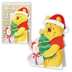 ヨドバシ Com ホールマーク Hallmark Xar 750 244 クリスマスカード 立体ディズニー ふわふわプー 通販 全品無料配達