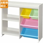 HTHR-34 パステル [本棚付きトイハウスラック]