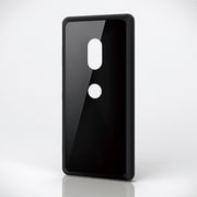 PM-XZ3HVCG3BK [Xperia XZ3 ハイブリッドケース ガラス 背面カラー ブラック]