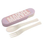 キャラクターグッズ マーベル スプーンフォークセット BOXロゴ PU