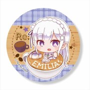ラテアート缶バッチ Re：ゼロから始める異世界生活 エミリア [キャラクターグッズ]