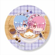 ラテアート缶バッチ Re：ゼロから始める異世界生活 レム＆ラム [キャラクターグッズ]