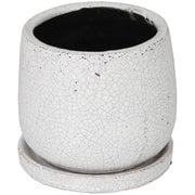 GLAZED POT ROUND WHITE M K655-851MWT