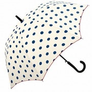 長傘 Windy Drop(ウインディドロップ) 60cm ジャンプ式 耐風 シンプルドット ホワイト 431036