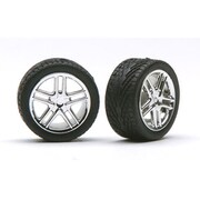 PH1242 ALLANTE’S ホイール クロームメッキ仕様 タイヤ付4本セット [1/24スケール プラモデル]