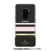 kate spade new york Protective Hardshell Case for Samsung S9+ - Charlotte Stripe Black/Cream/Blush/Gold Foil KSSA-042-CSBC