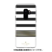 kate spade new york Protective Hardshell Case for Samsung S9+ - Stripe 2 White/Gold Foil/Clear KSSA-042-STPWG