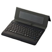 Bluetoothキーボード ケース一体型 無段階角度調整 マルチペアリング対応 汎用 ブラック TK-CAP02BK