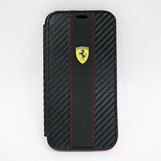 Ferrari公式ライセンスケース iPhone XS/X レザー手帳型ケース ブラック FESULFLBKPXRE