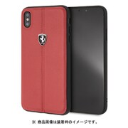 Ferrari公式ライセンスケース iPhone XS Max 本革ケース レッド FEHDEHCI65RE