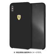 Ferrari公式ライセンスケース iPhone XS Max シリコンケース ブラック FESSIHCI65BK