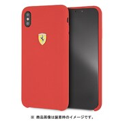 Ferrari公式ライセンスケース iPhone XS Max シリコンケース レッド FESSIHCI65RE